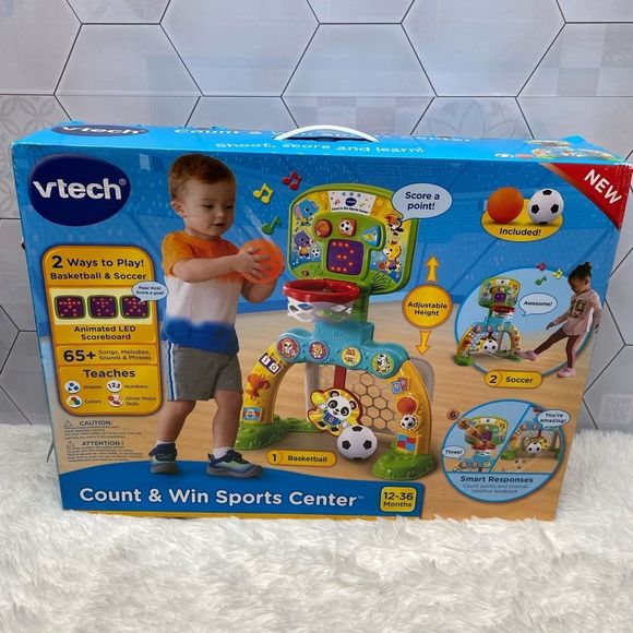 VTech Count & Win Sports Center with Basketball and Soccer Ball - Picture 8 of 11